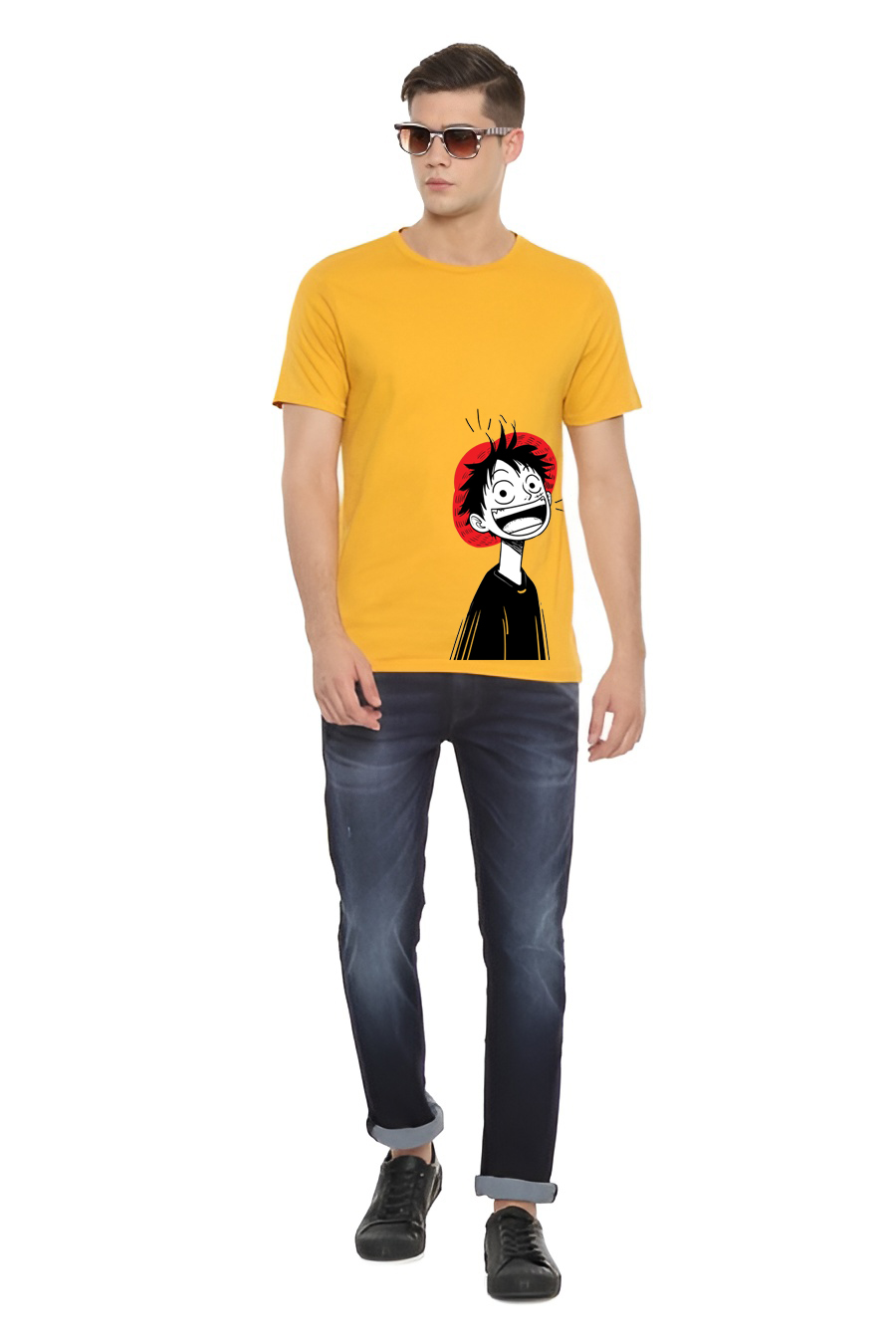 One Piece Luffy Combo Pack – 2 Oversized Fit T-Shirts, 50 Posters (6x8.5, 300 GSM), 1 Manga Art Poster (24x24, 300 GSM) & 2 Keychains | Anime - Image 2