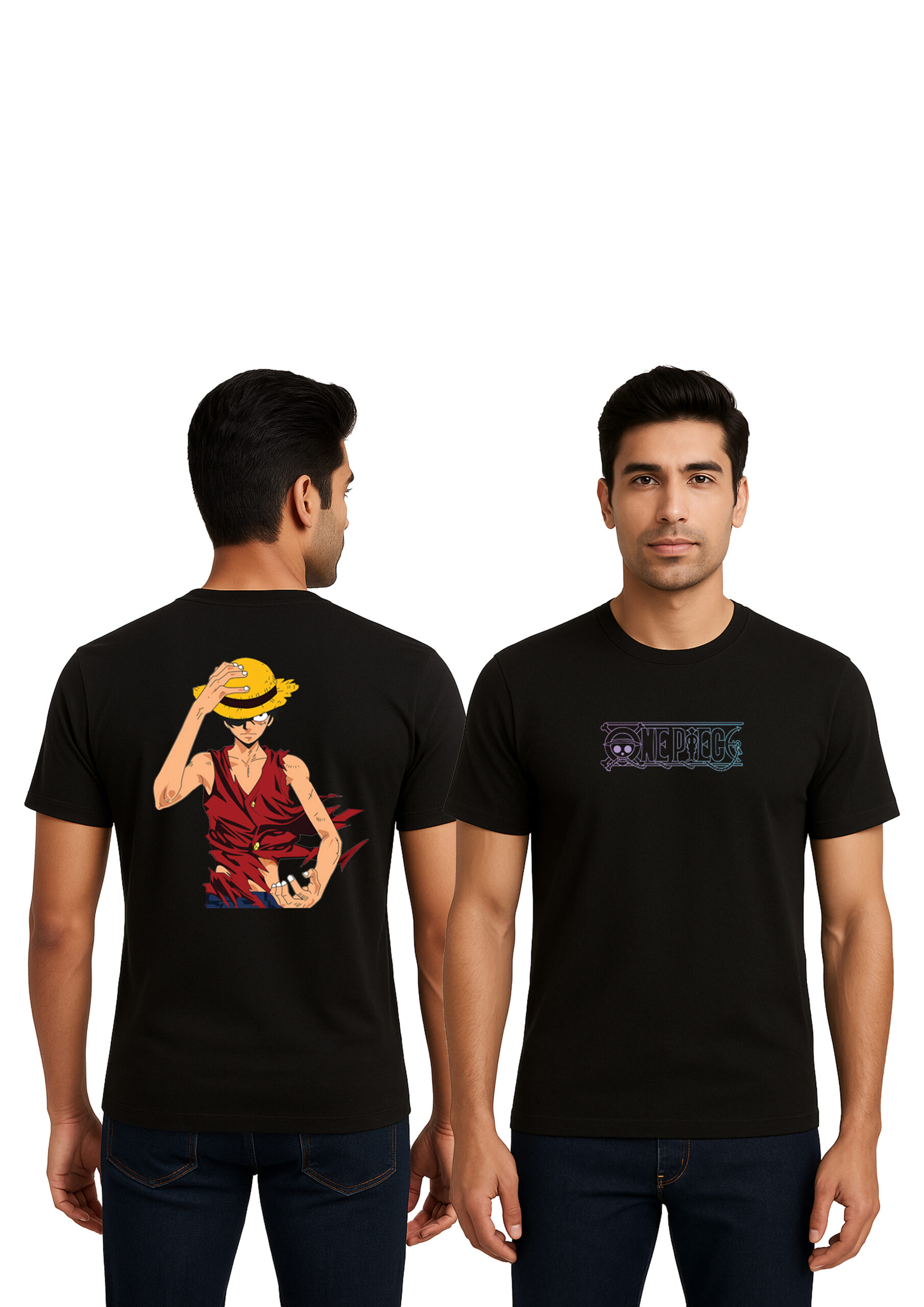 One Piece Luffy Combo Pack – 2 Oversized Fit T-Shirts, 50 Posters (6x8.5, 300 GSM), 1 Manga Art Poster (24x24, 300 GSM) & 2 Keychains | Anime - Image 3