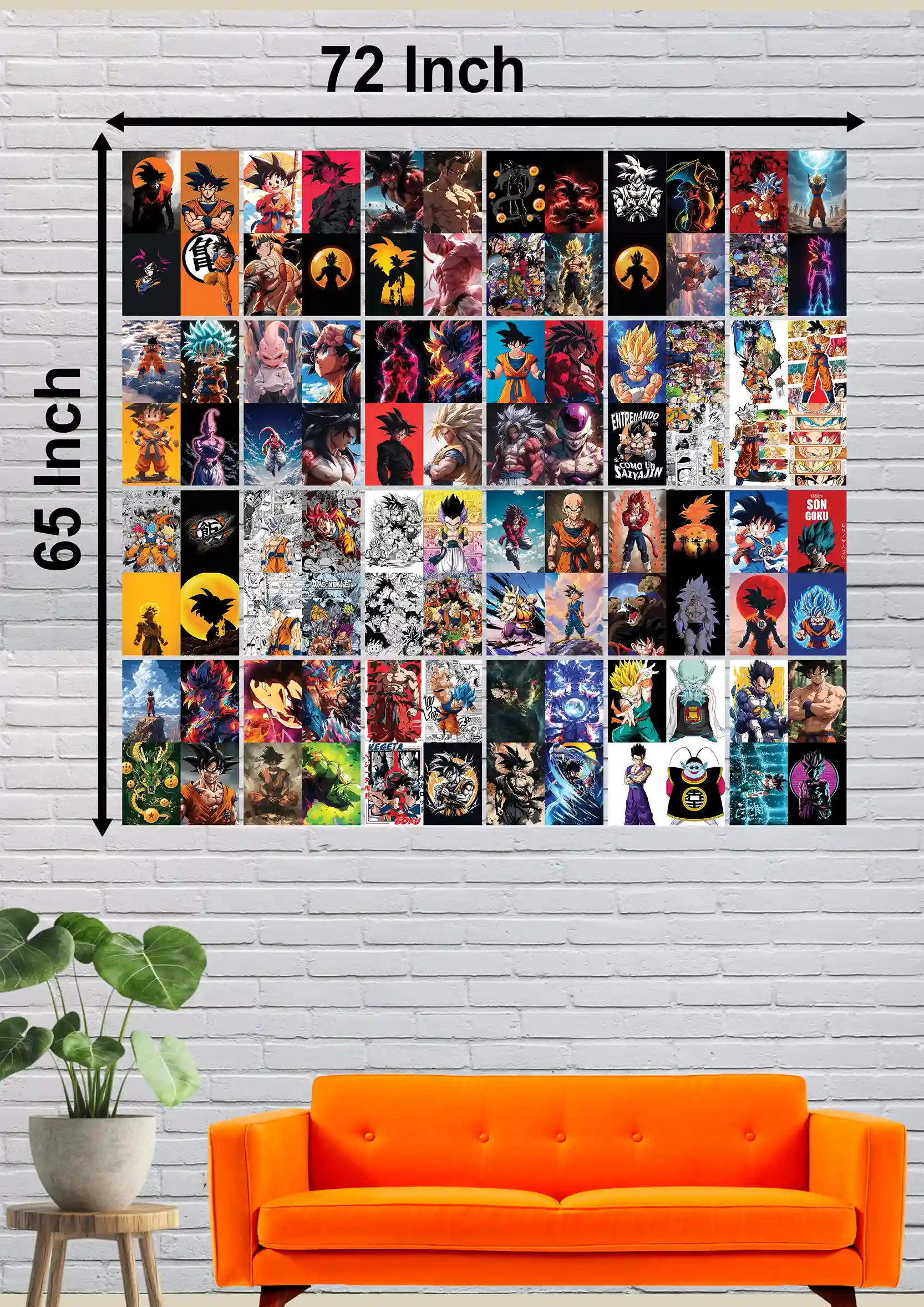 Dragon Ball Goku 3-in-1 Anime Combo – 50 Posters (6×8.5), 1 Manga Art Poster (24×24) & 1 Keychain - Image 3