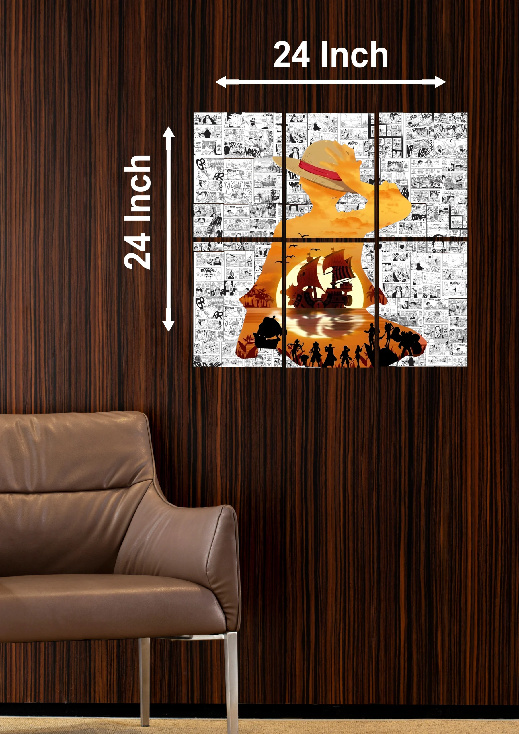 One Piece Luffy Combo Pack – 2 Oversized Fit T-Shirts, 50 Posters (6x8.5, 300 GSM), 1 Manga Art Poster (24x24, 300 GSM) & 2 Keychains | Anime - Image 4