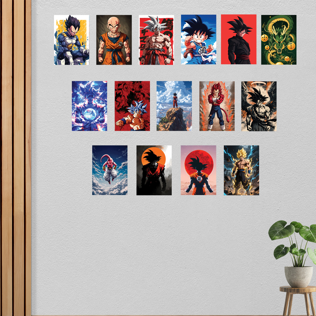Dragon Ball Z Mix Anime Poster Set of 15 | 300 GSM Premium HD Matte Wall Art for Bedroom, Study & Living Room | Anime Room Décor Fine Art Print - Image 3
