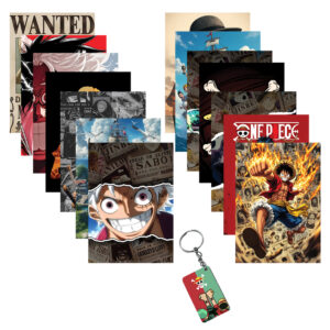 One Piece Luffy Mix Anime Poster Set of 15 | 300 GSM Premium HD Matte Wall Art for Bedroom, Study & Gaming Room Fine Art Print